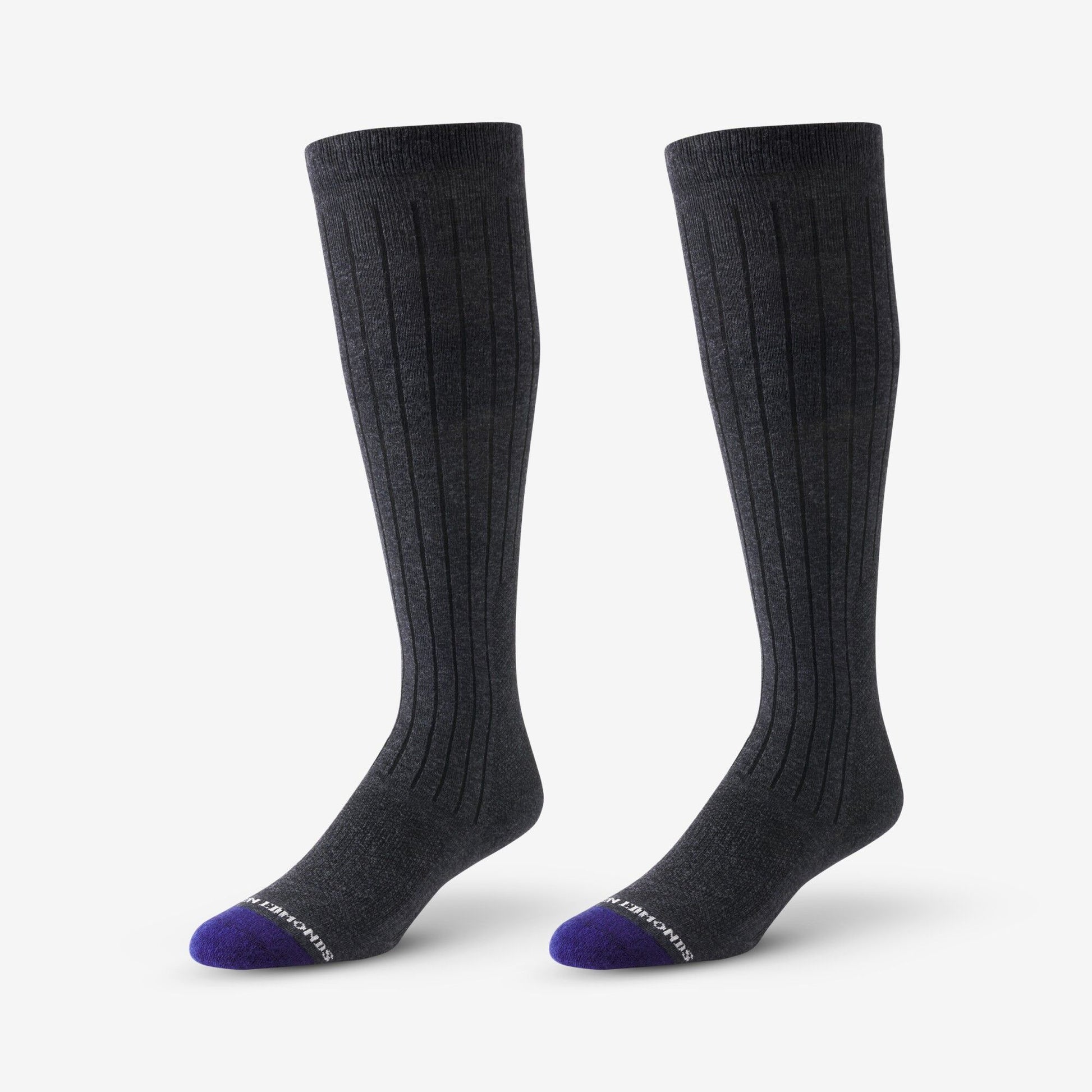 Over-the-Calf Cotton Air™ Dress Socks - Charcoal