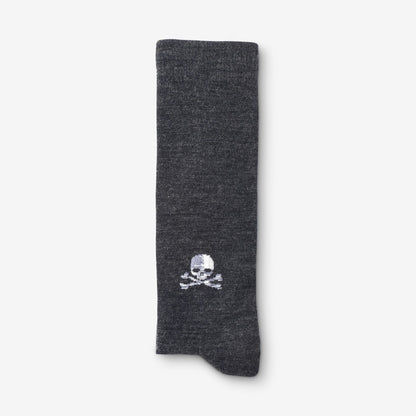 Skull & Cross Bones Merino Cool™ Dress Socks - Charcoal