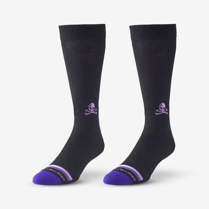 Skull & Cross Bones Merino Cool™ Dress Socks - Black
