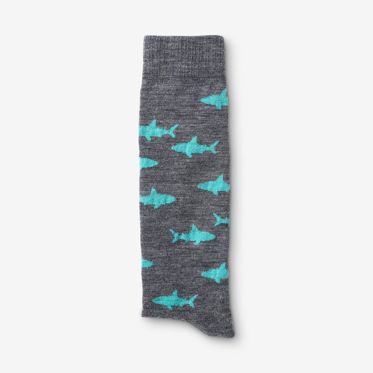 Shark Pattern Merino Cool™ Dress Socks - Grey