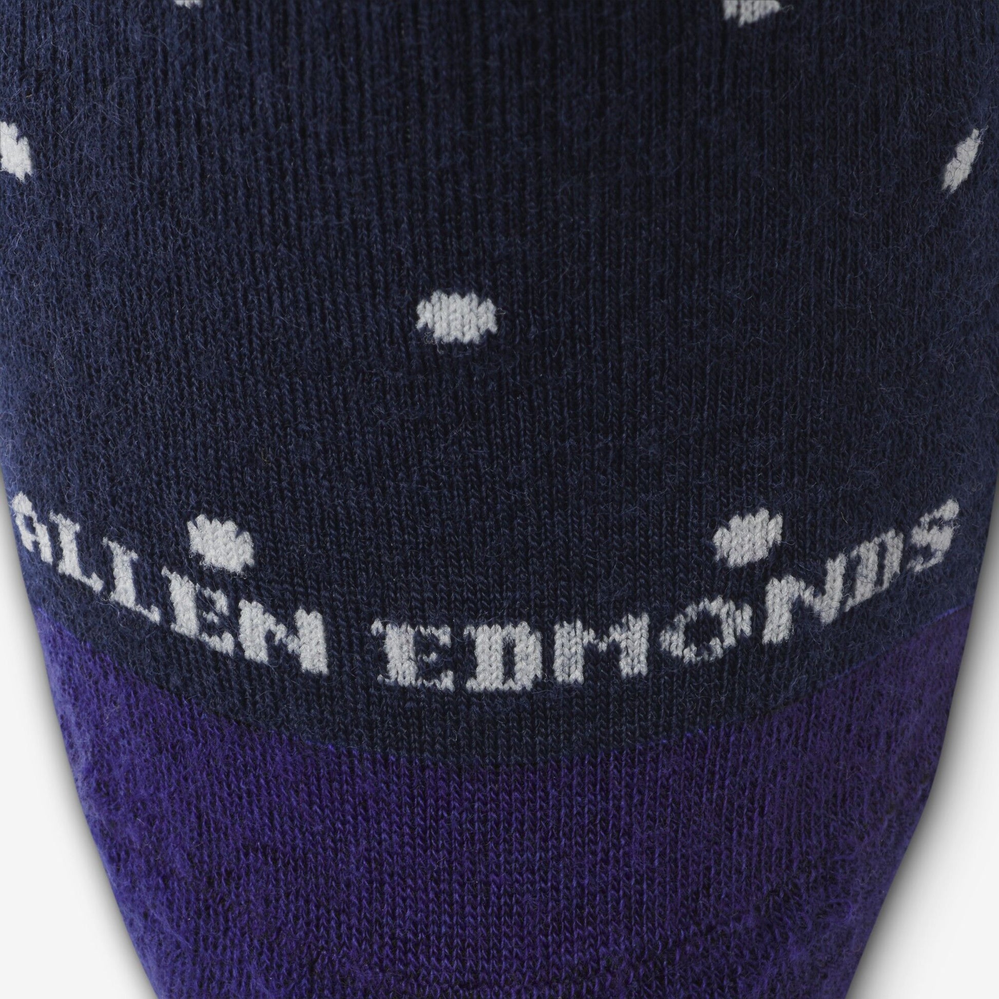 Polka Dot Merino Cool™ Dress Socks - Navy with White Dots