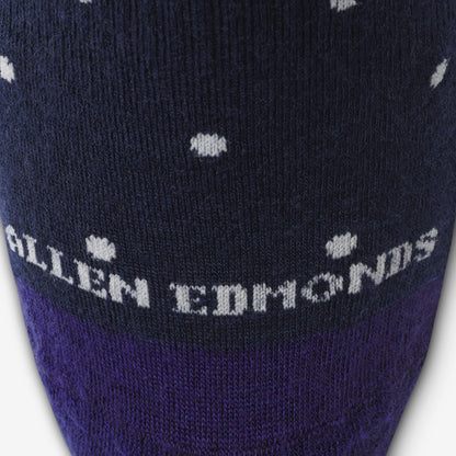 Polka Dot Merino Cool™ Dress Socks - Navy with White Dots