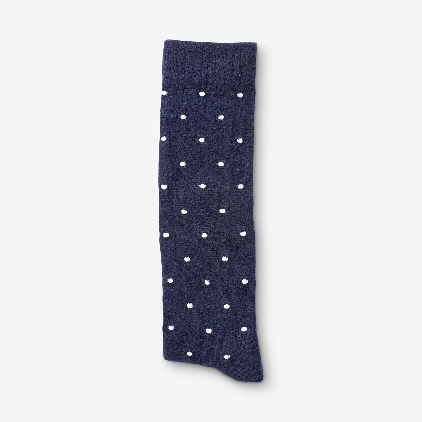 Polka Dot Merino Cool™ Dress Socks - Navy with White Dots