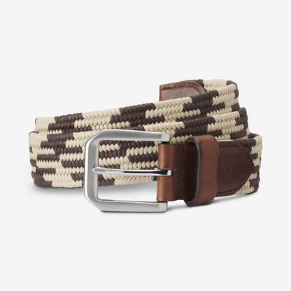 Nantucket Stretch Braided Belt - Brown
