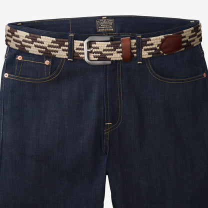 Nantucket Stretch Braided Belt - Brown