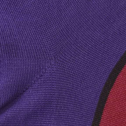 Mid-Calf Pattern Dress Sock - Purple Stripe