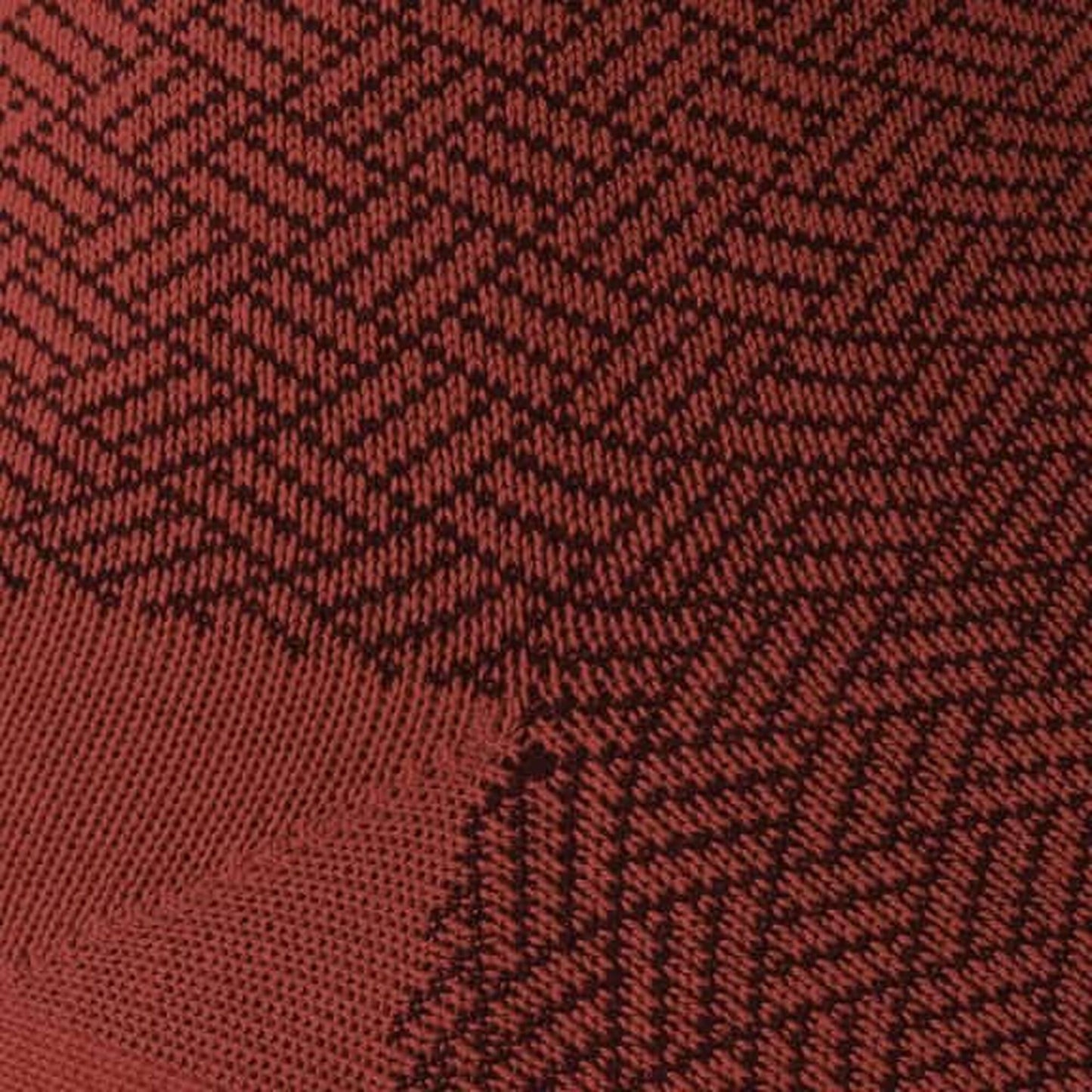 Mid-Calf Pattern Dress Sock - Brick Red Rhombi
