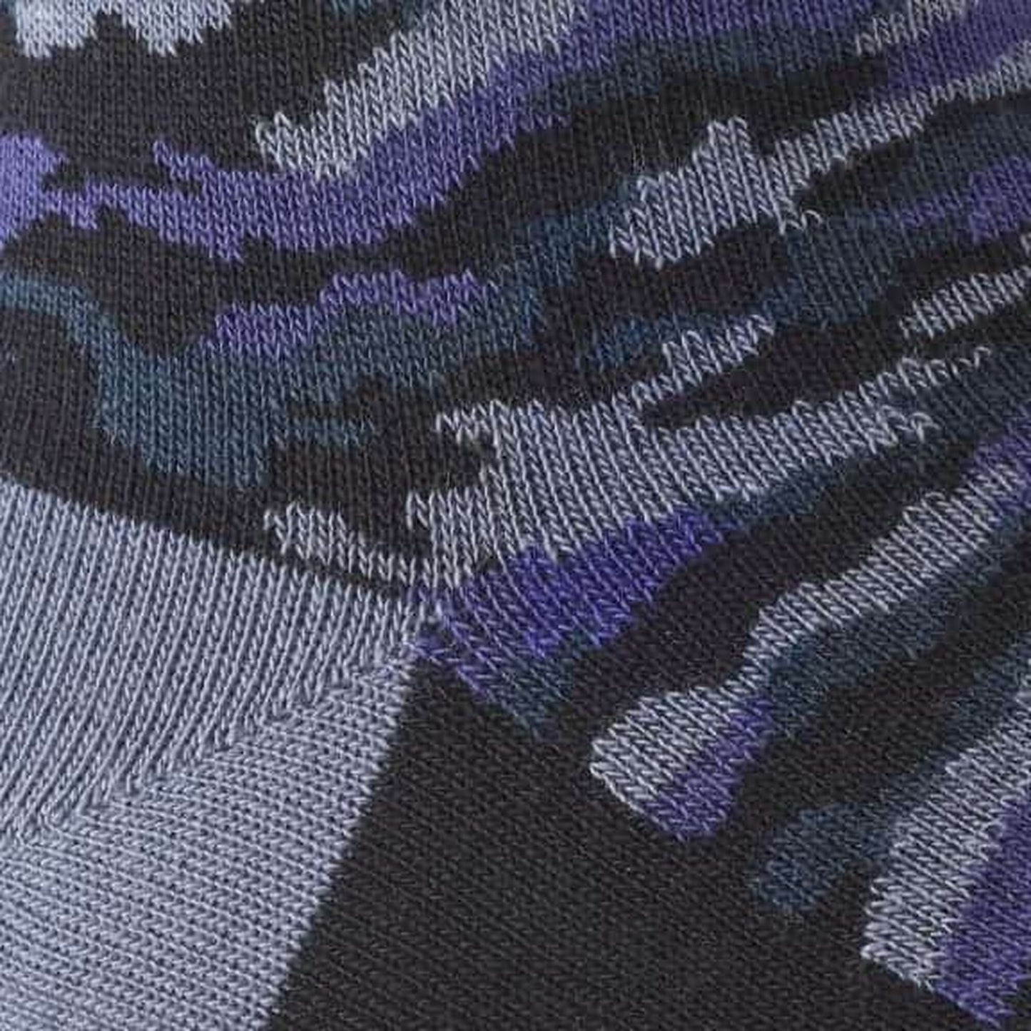 Mid-Calf Pattern Knit Dress Sock - Purple Camo