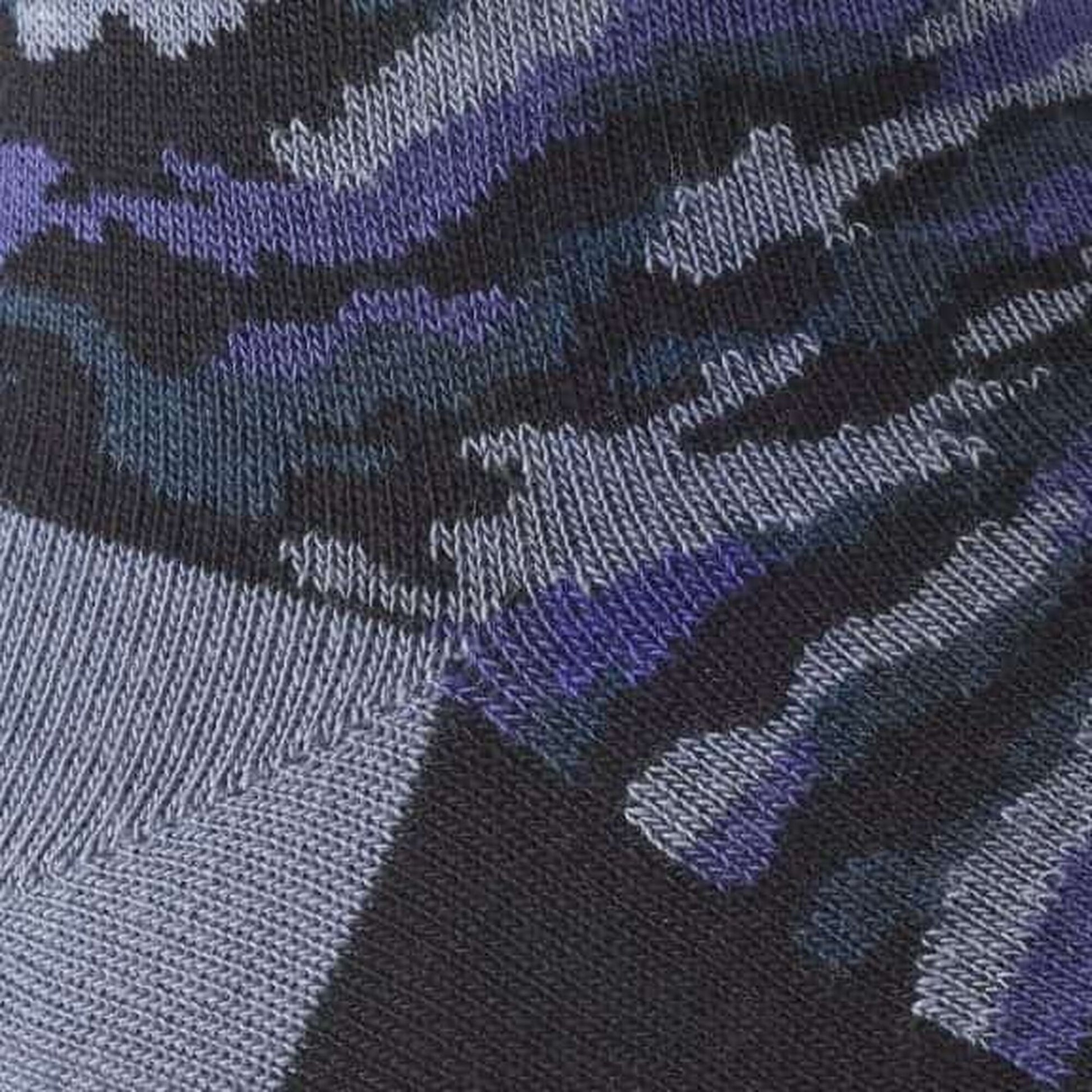 Mid-Calf Pattern Knit Dress Sock - Purple Camo