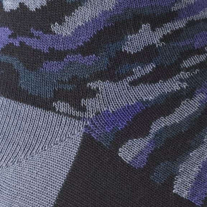 Mid-Calf Pattern Knit Dress Sock - Purple Camo
