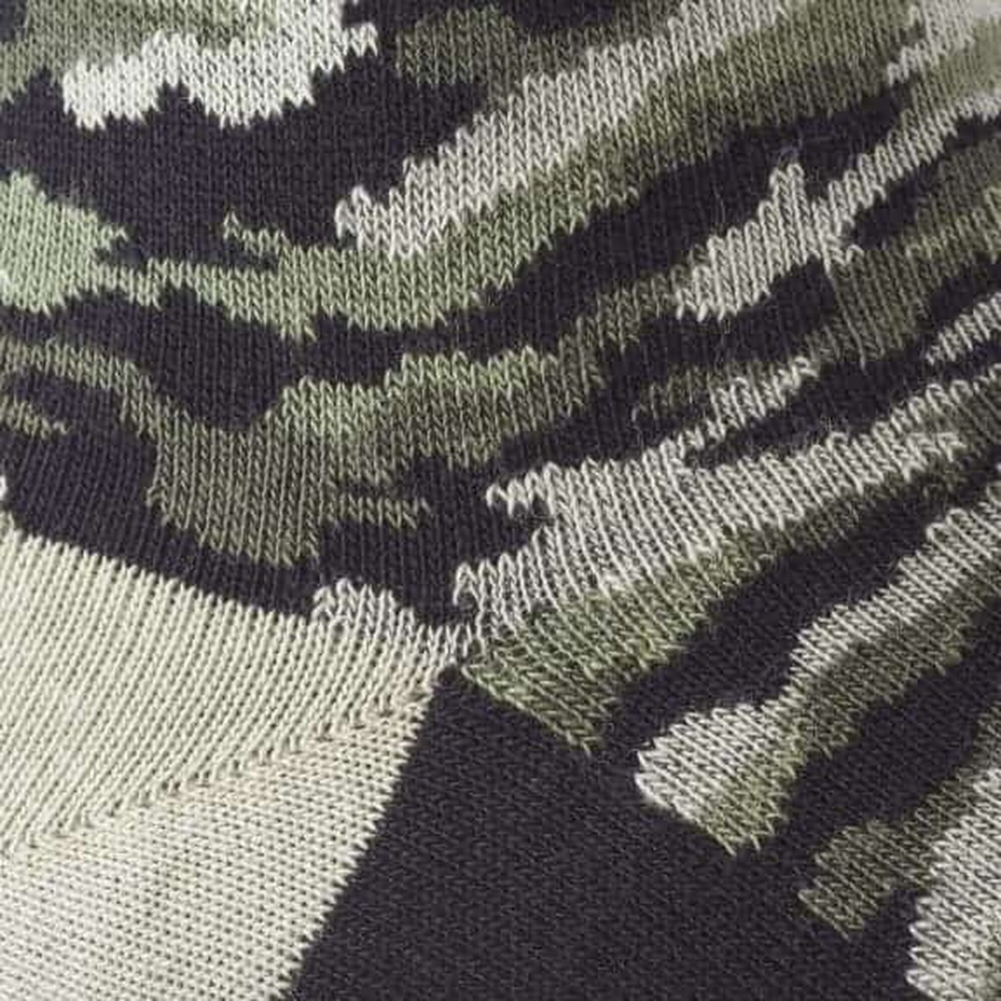 Mid-Calf Pattern Knit Dress Sock - Olive Camo