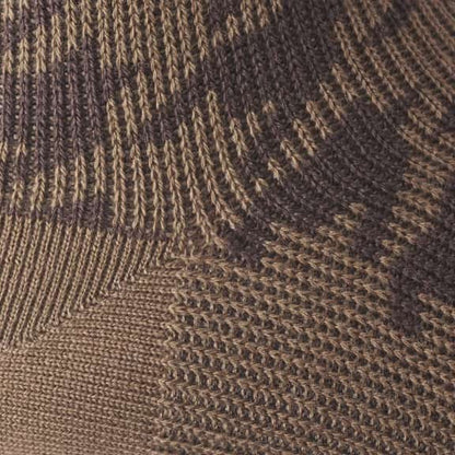 Mid-Calf Pattern Knit Dress Sock - Brown Houndstooth
