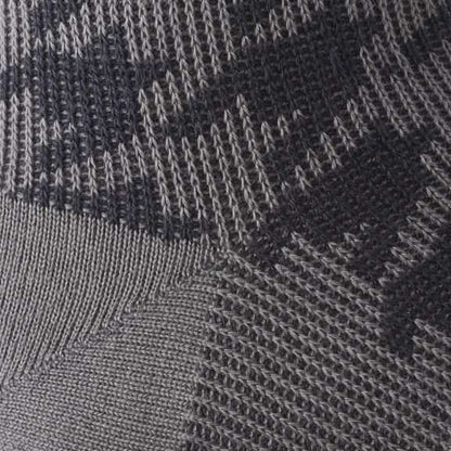 Mid-Calf Pattern Knit Dress Sock - Grey Houndstooth