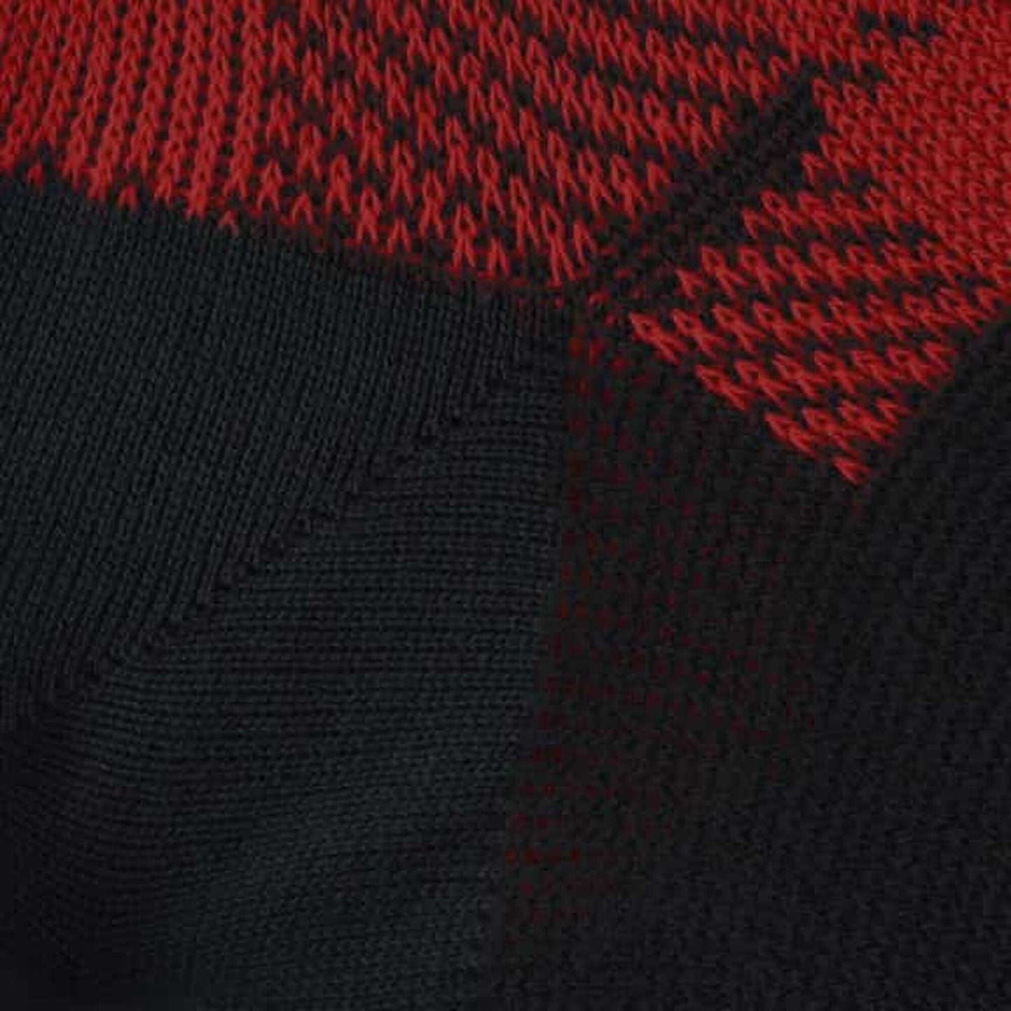 Mid-Calf Pattern Knit Dress Sock - Red Buffalo Plaid