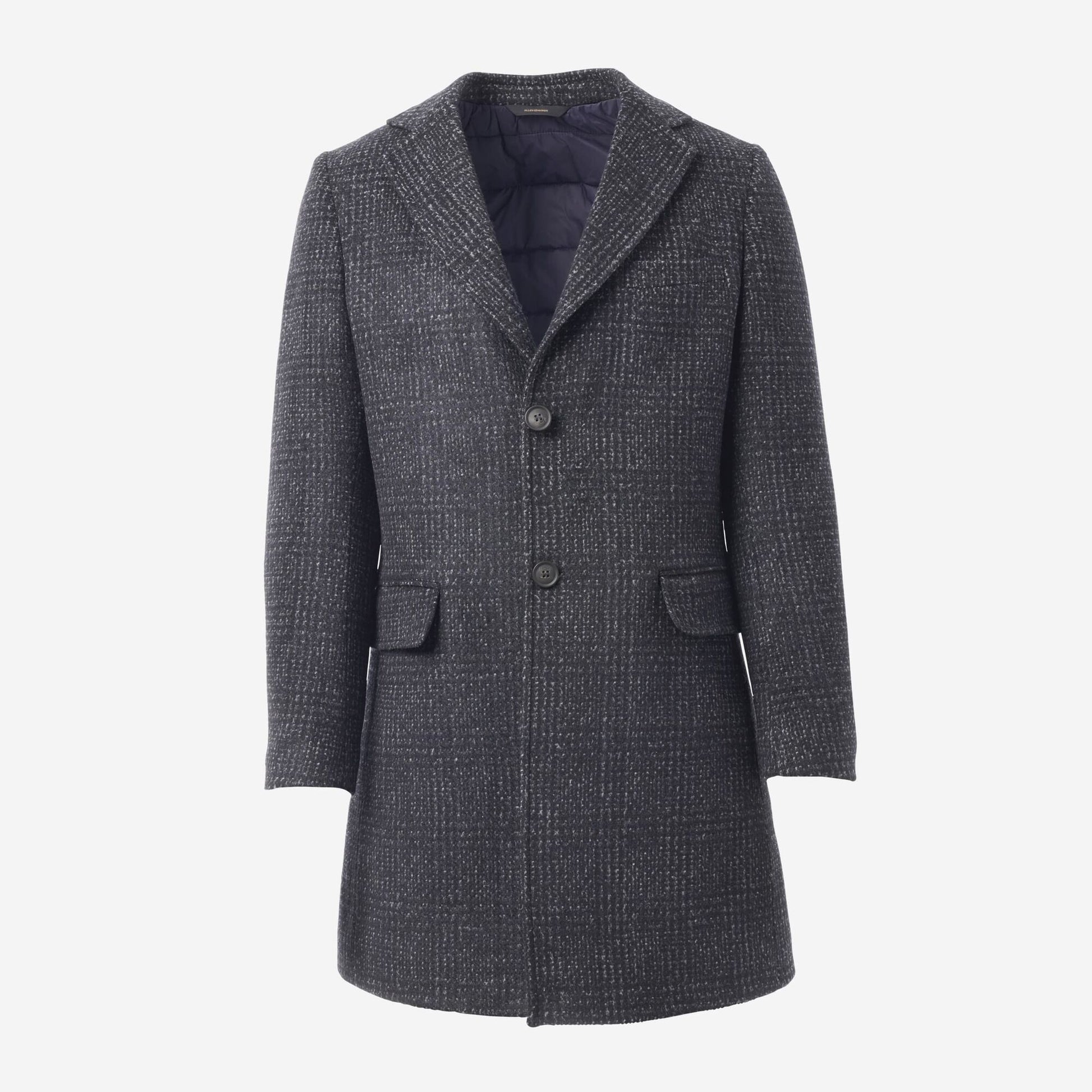 Eldridge Primaloft Plaid Topcoat - Charcoal