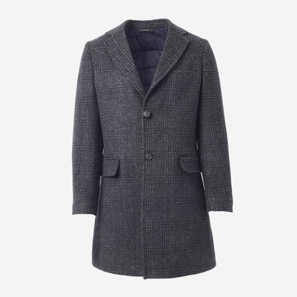 Eldridge Primaloft Plaid Topcoat - Charcoal