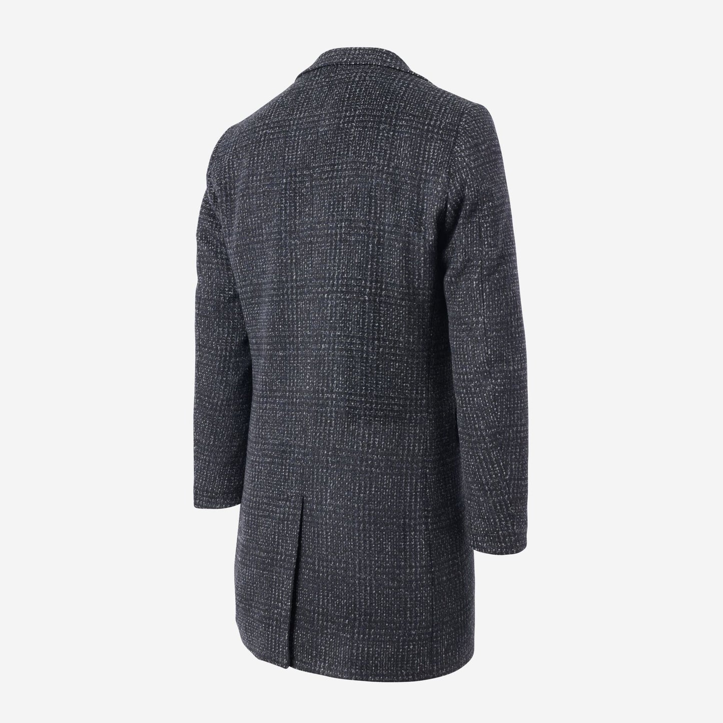 Eldridge Primaloft Plaid Topcoat - Charcoal