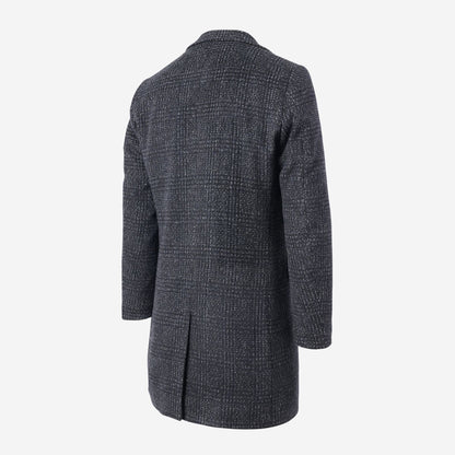 Eldridge Primaloft Plaid Topcoat - Charcoal