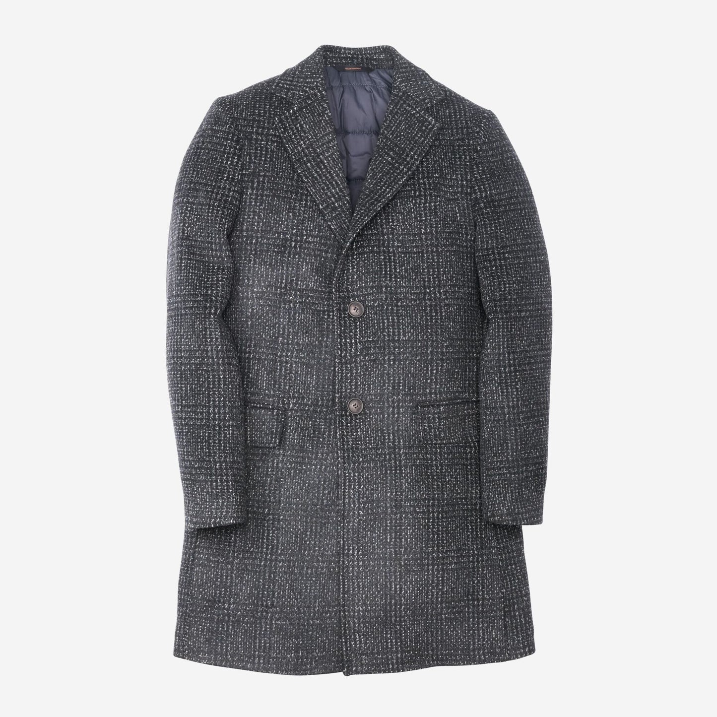 Eldridge Primaloft Plaid Topcoat - Charcoal