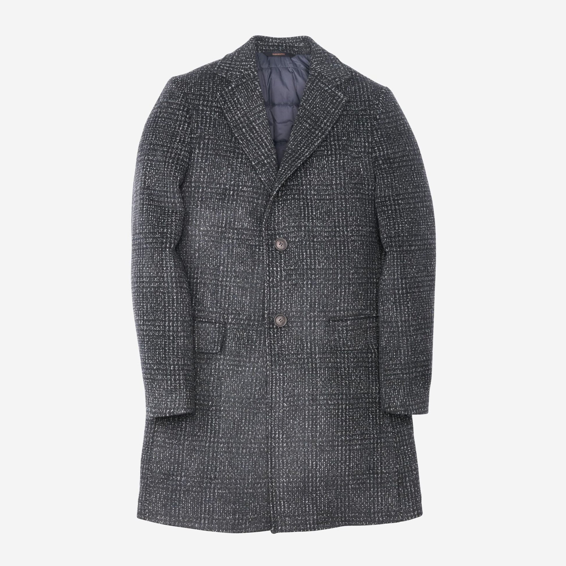 Eldridge Primaloft Plaid Topcoat - Charcoal
