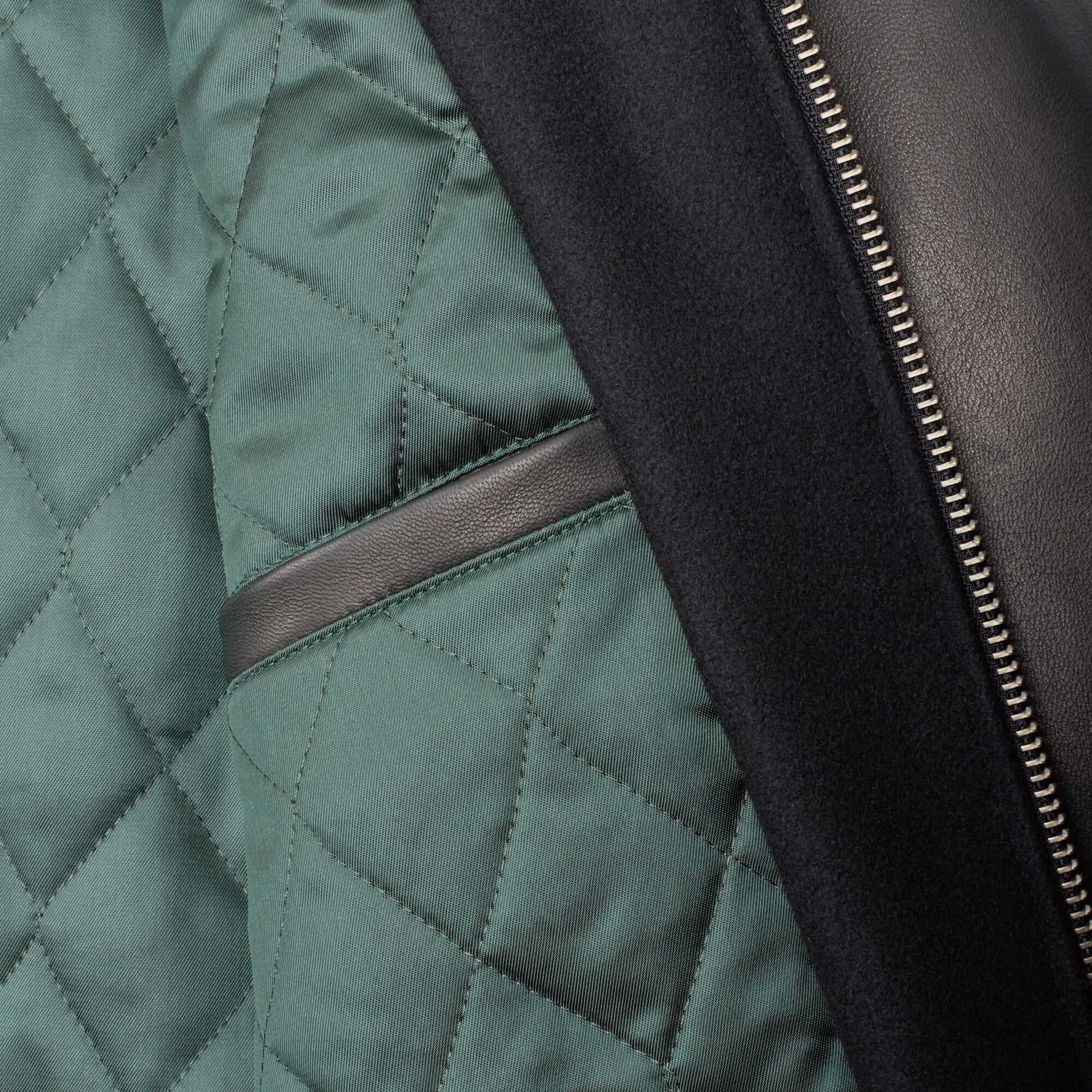 Zip Up Varsity Jacket by Golden Bear - Black