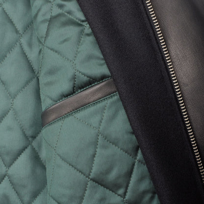Zip Up Varsity Jacket by Golden Bear - Black