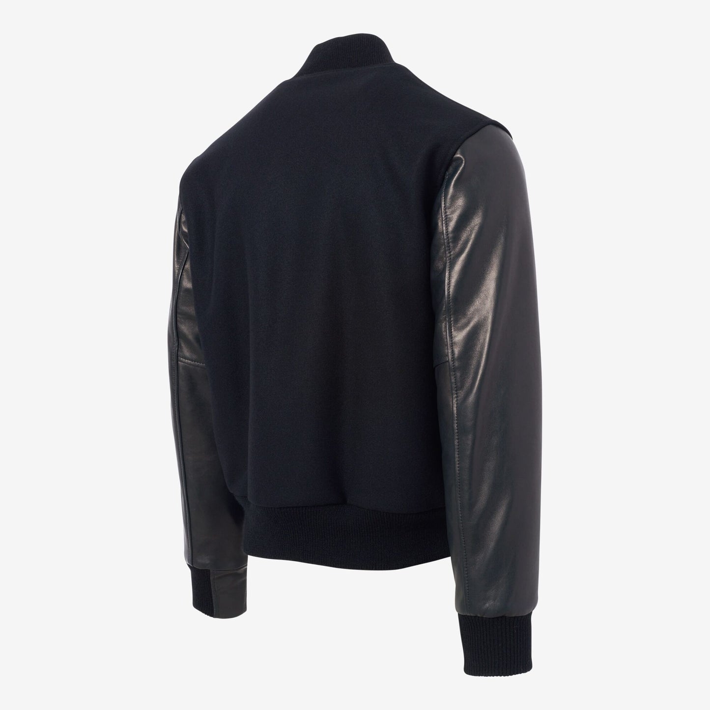 Zip Up Varsity Jacket by Golden Bear - Black