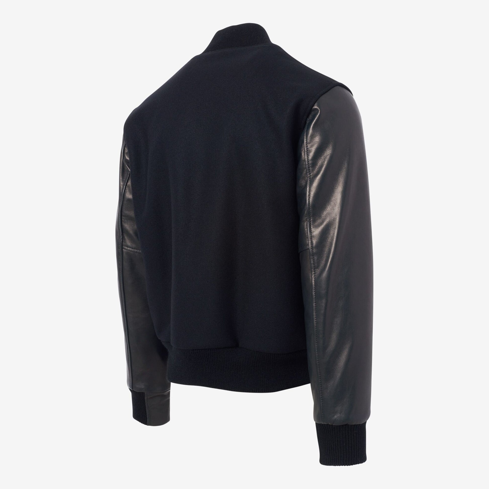 Zip Up Varsity Jacket by Golden Bear - Black