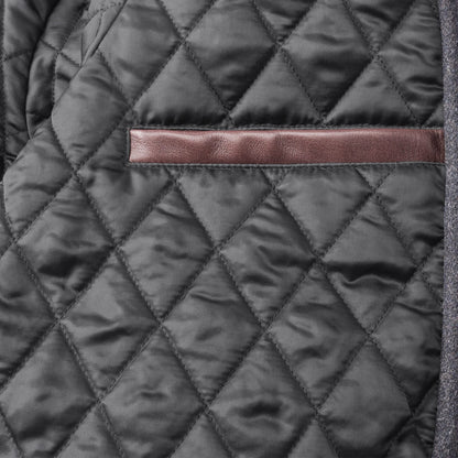 Zip Up Varsity Jacket by Golden Bear - Charcoal