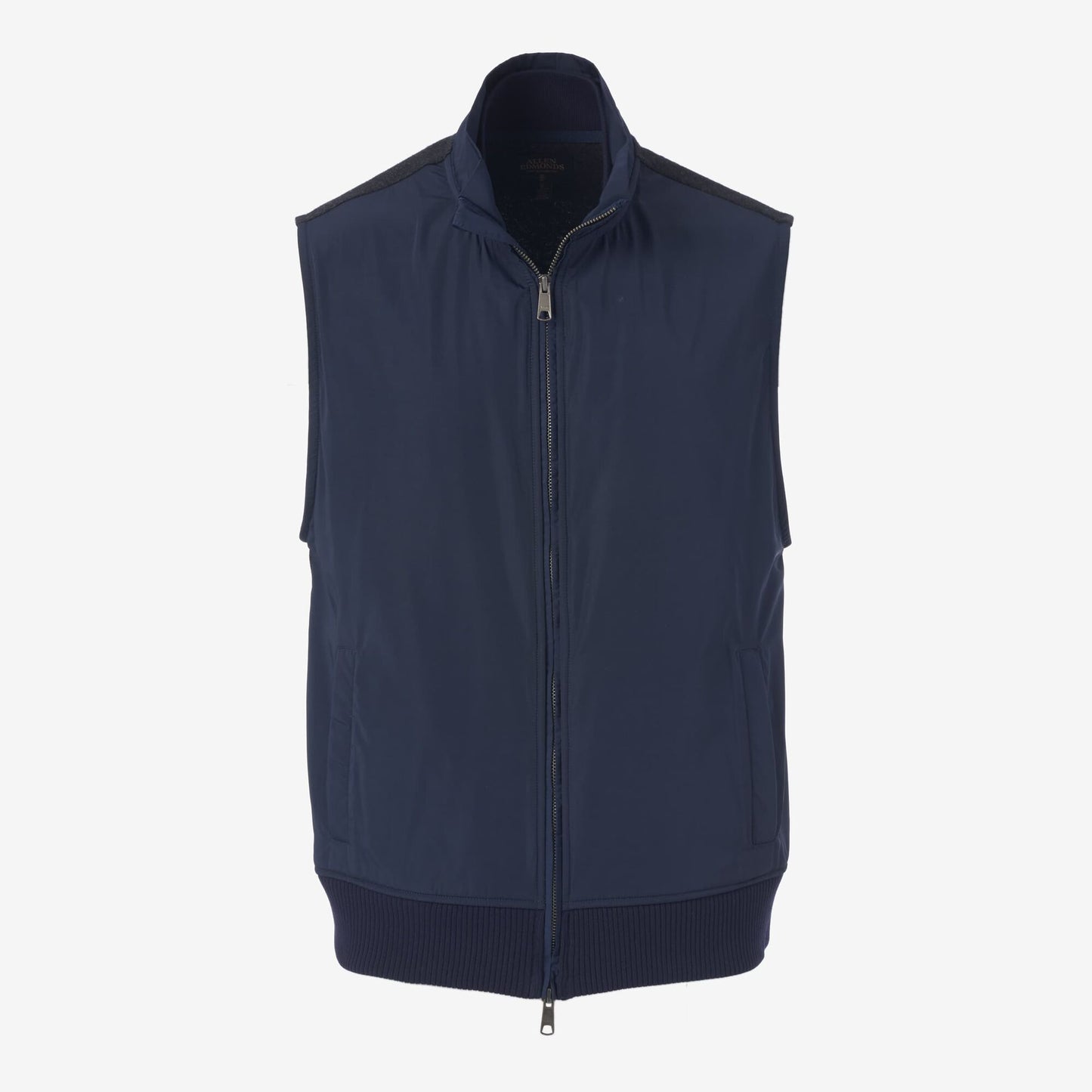 Dylan Mixed Media Vest - Navy