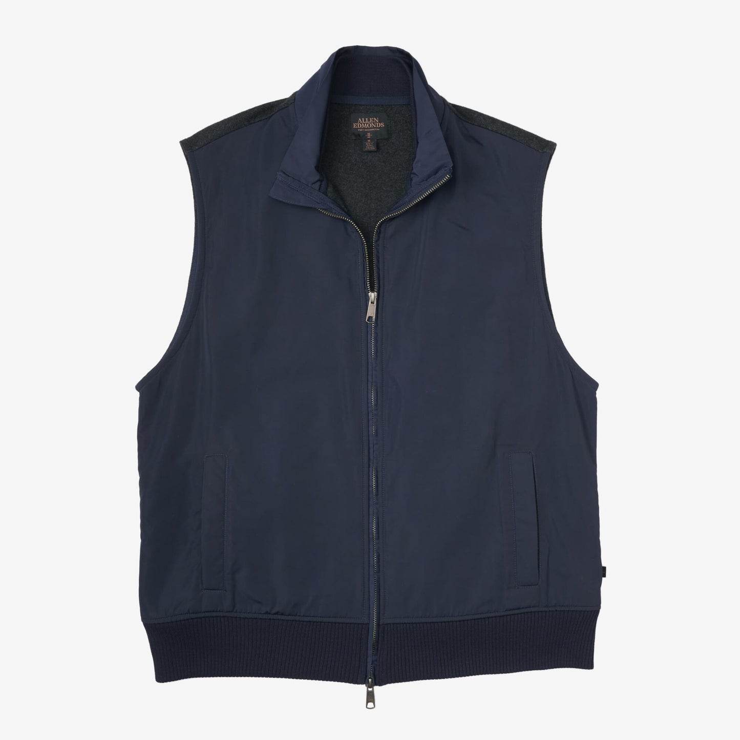 Dylan Mixed Media Vest - Navy
