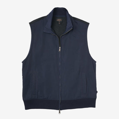 Dylan Mixed Media Vest - Navy