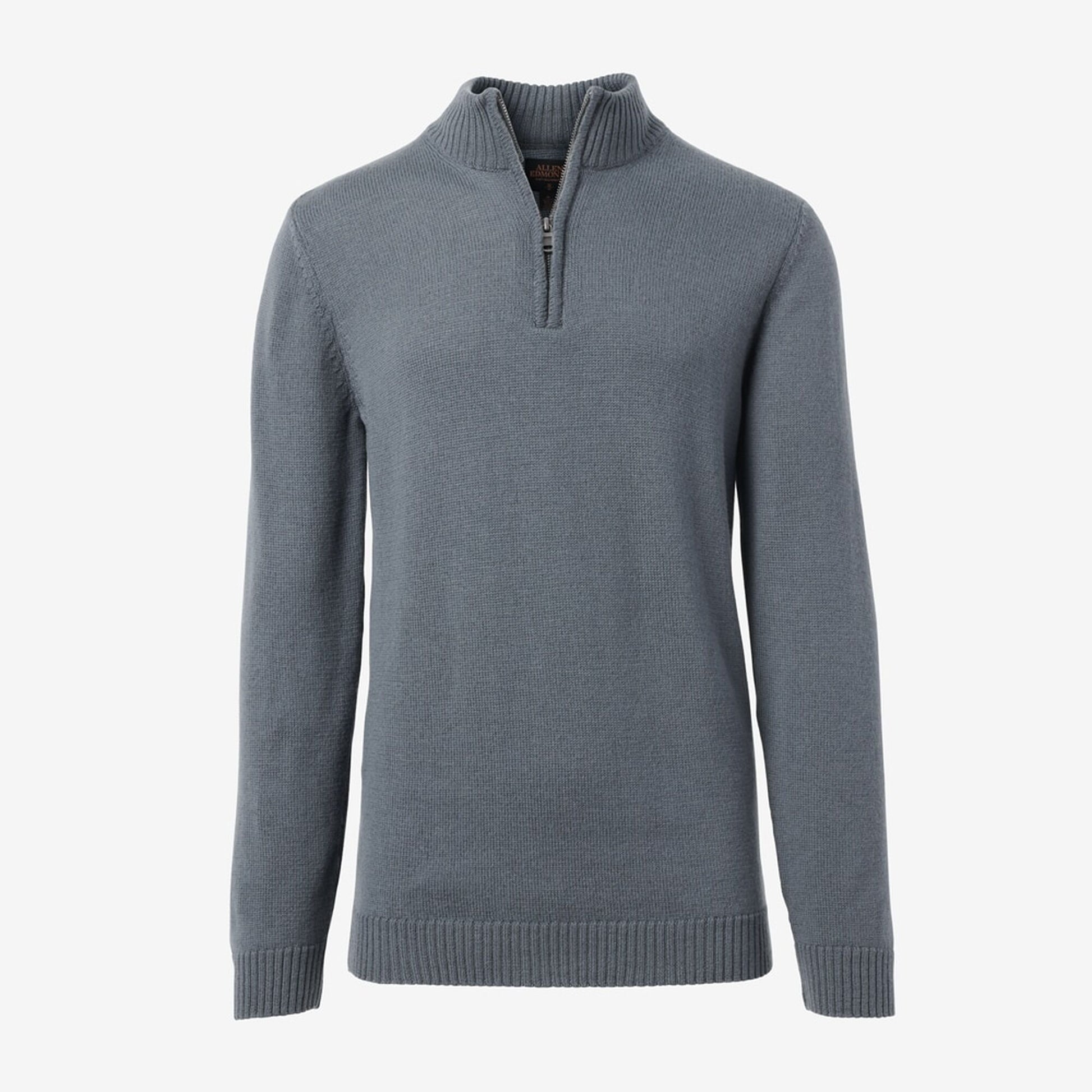 Carlton Merino Wool Half-Zip Sweater - Slate Grey