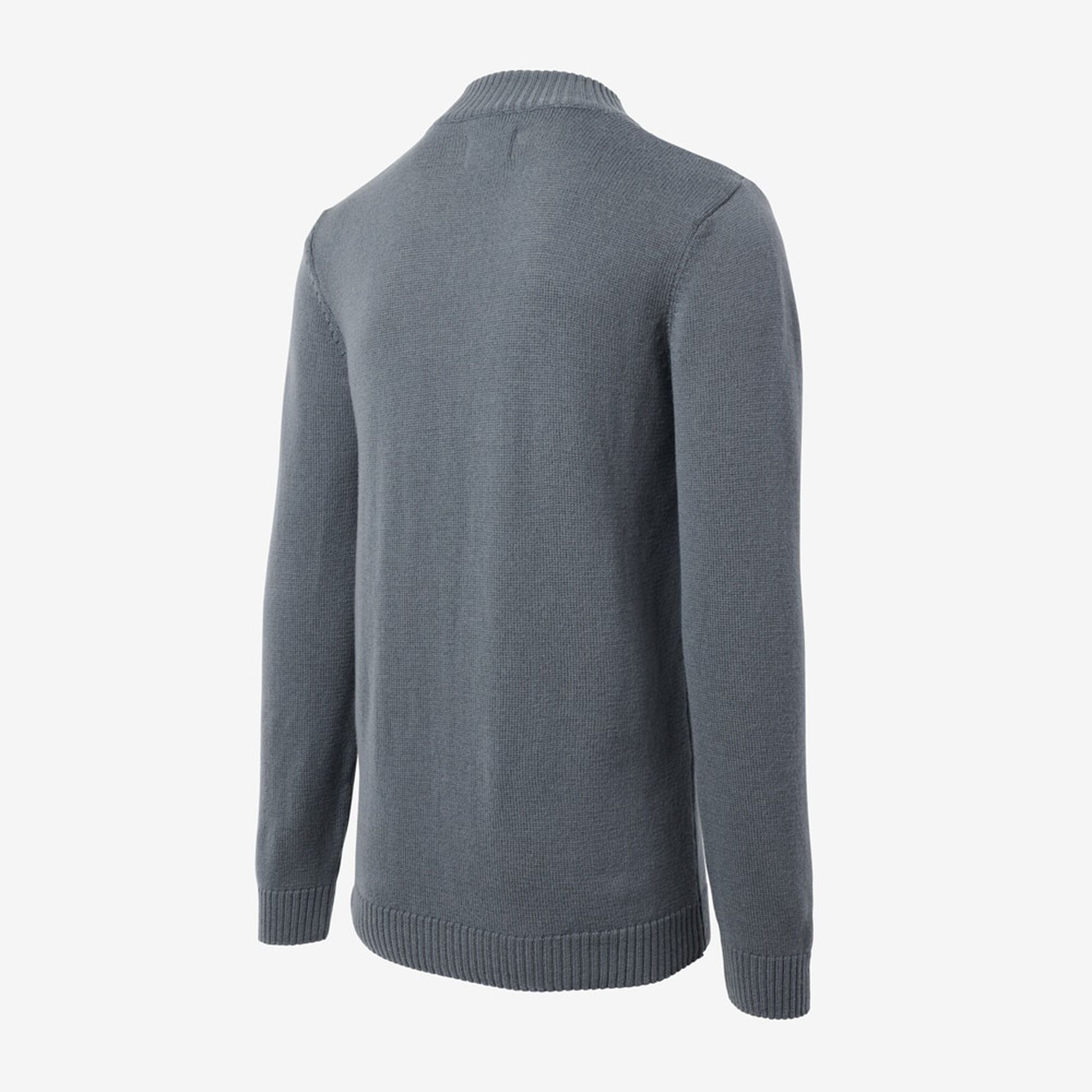 Carlton Merino Wool Half-Zip Sweater - Slate Grey