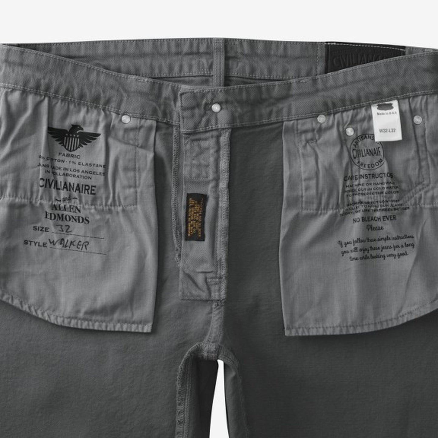 Walker Slim Straight Leg Jean in Slate Blue by Civilianaire - Slate Blue
