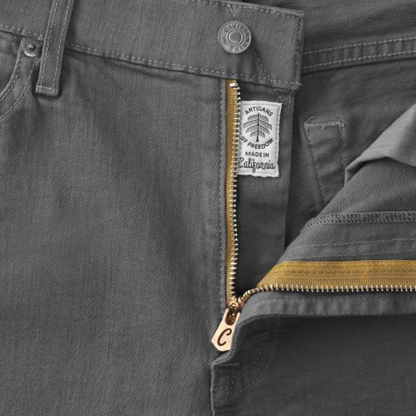 Walker Slim Straight Leg Jean in Slate Blue by Civilianaire - Slate Blue