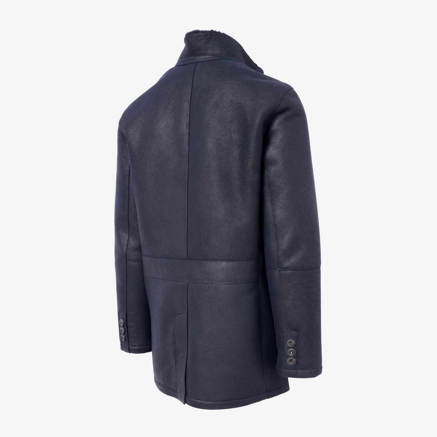 Shearling Hip Coat - Midnight Navy