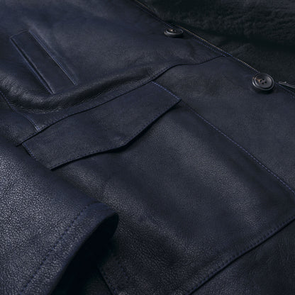 Shearling Hip Coat - Midnight Navy
