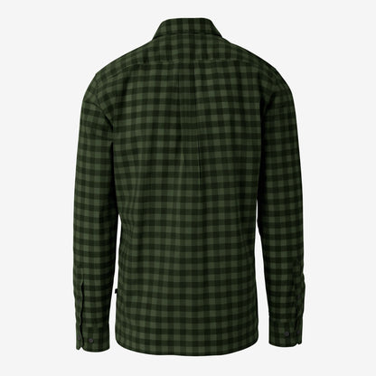 Gingham Cotton Sport Shirt - Olive
