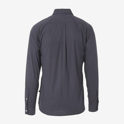 Gingham Cotton Sport Shirt - Blue
