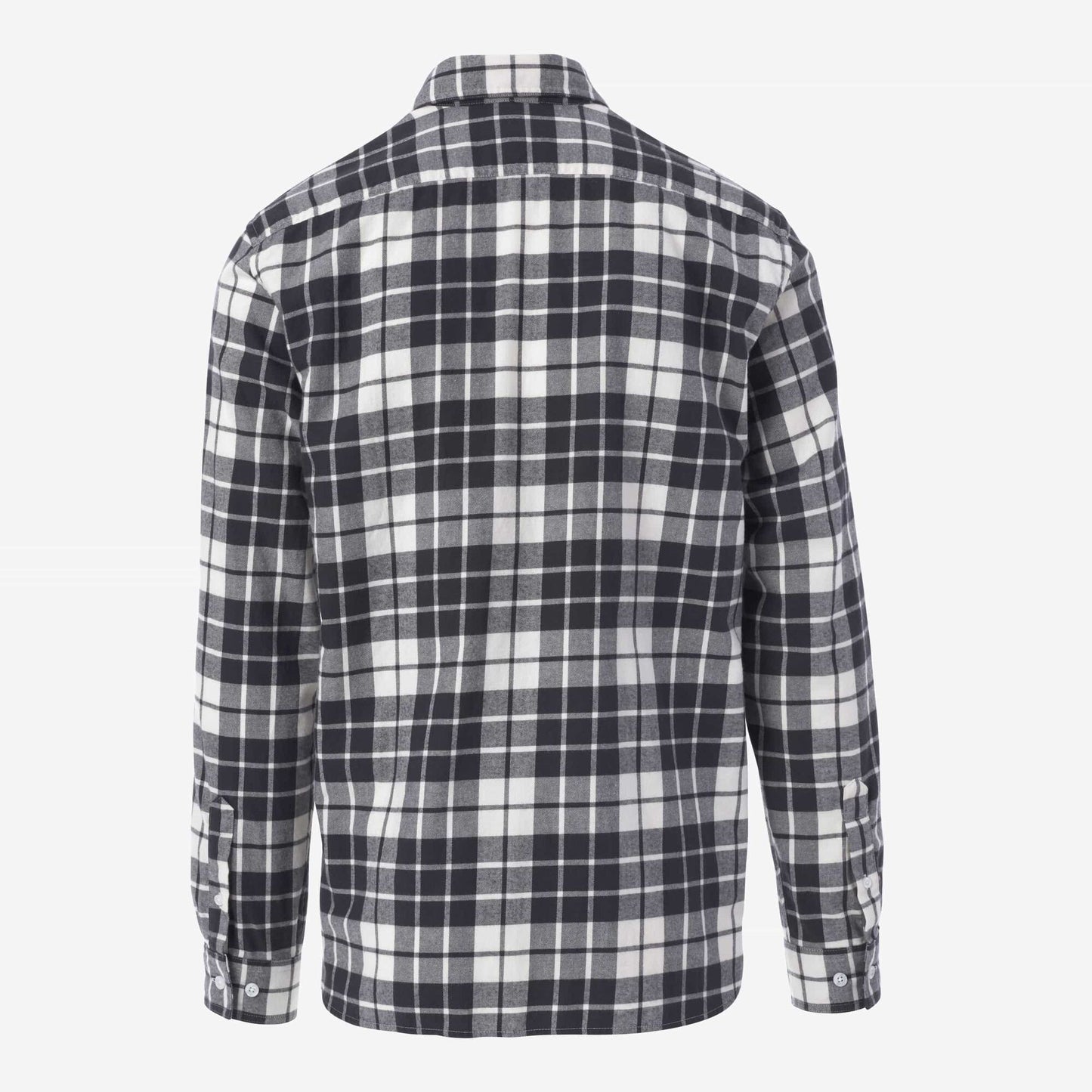Plaid Cotton Work Shirt - Black and White