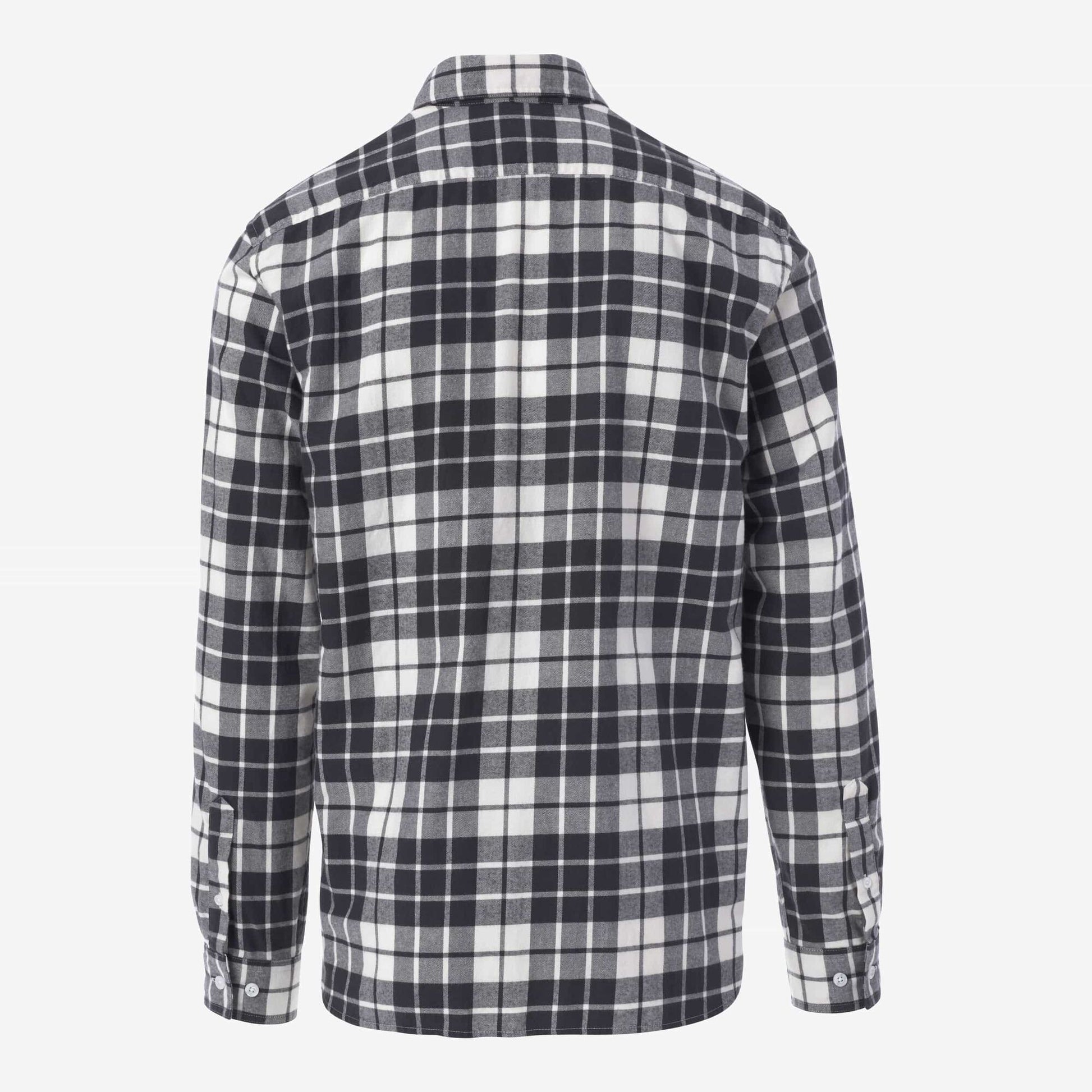 Plaid Cotton Work Shirt - Black and White