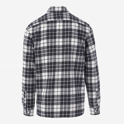 Plaid Cotton Work Shirt - Black and White