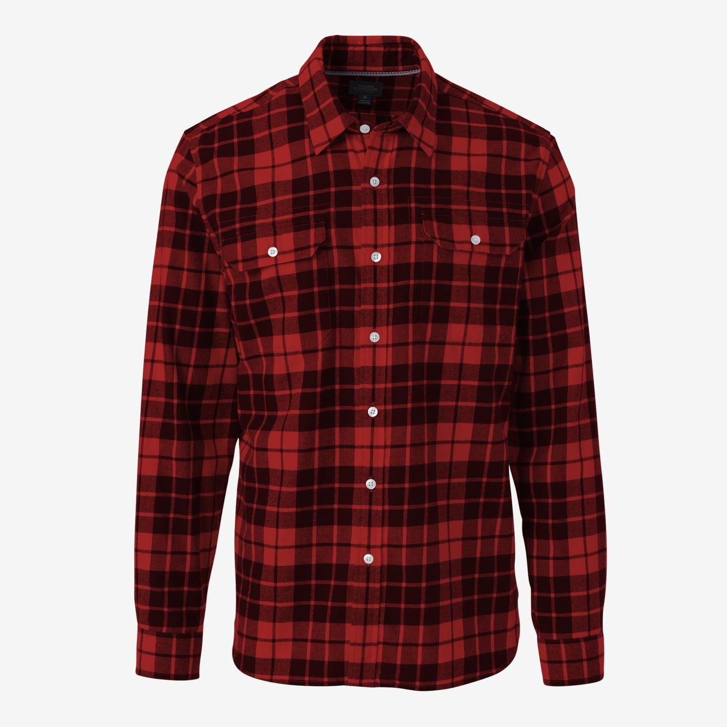 Plaid Cotton Work Shirt - Red and Black