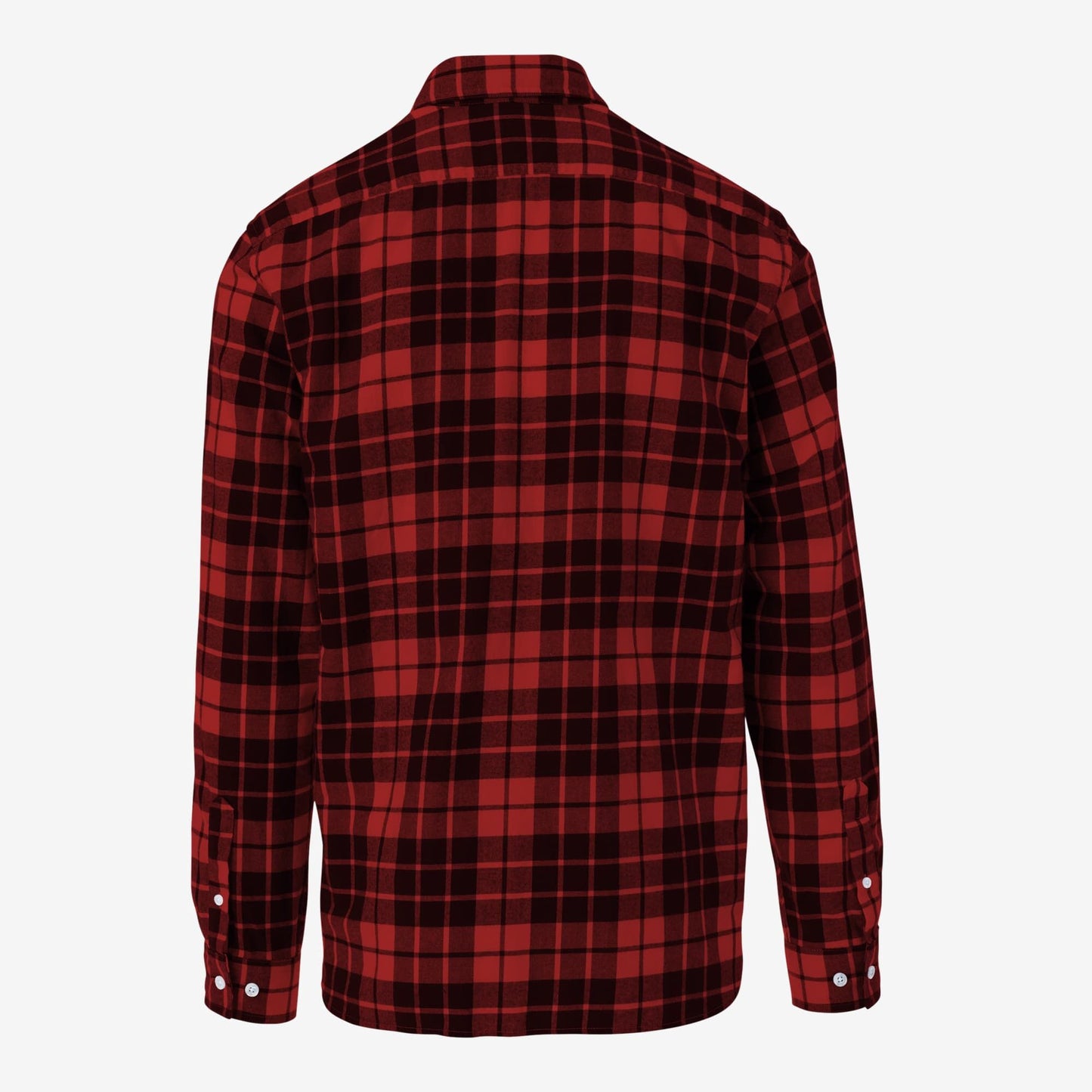Plaid Cotton Work Shirt - Red and Black