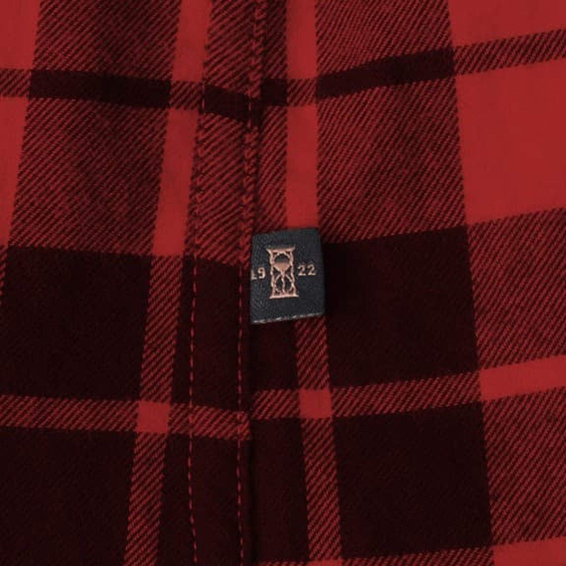 Plaid Cotton Work Shirt - Red and Black