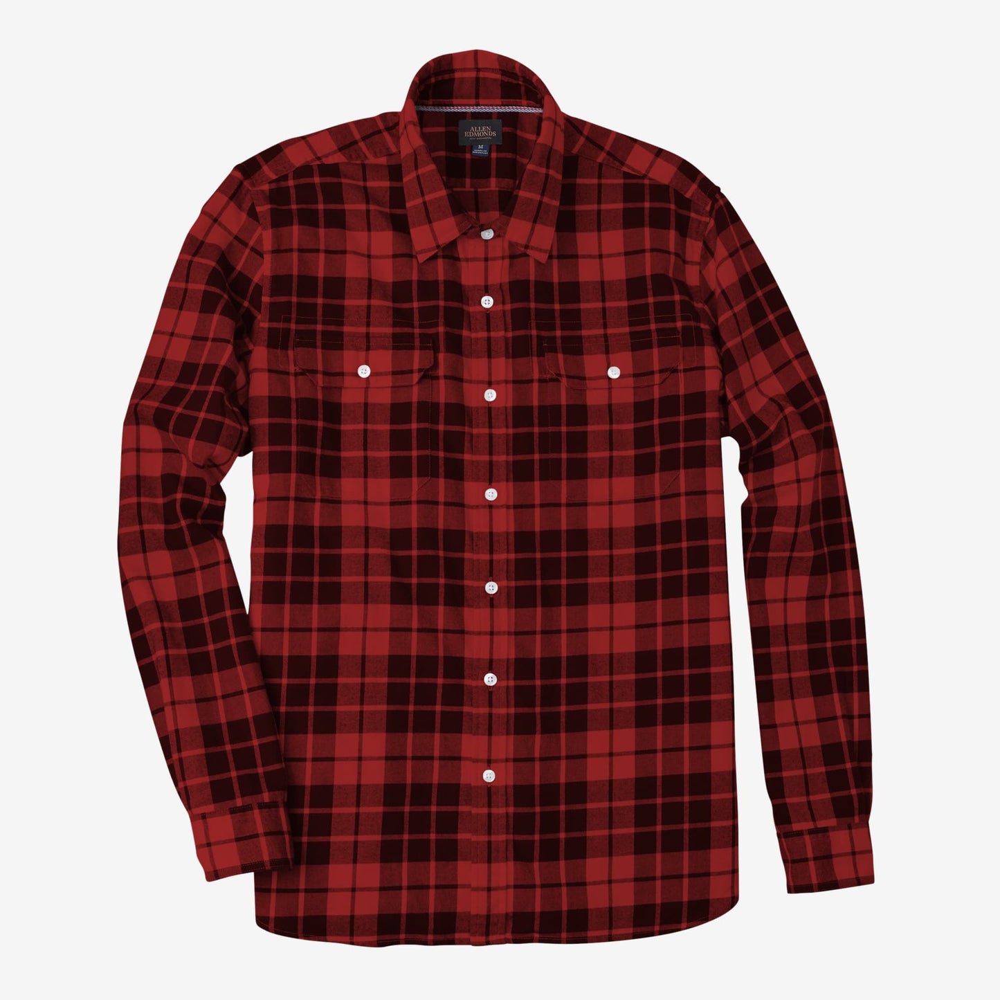Plaid Cotton Work Shirt - Red and Black