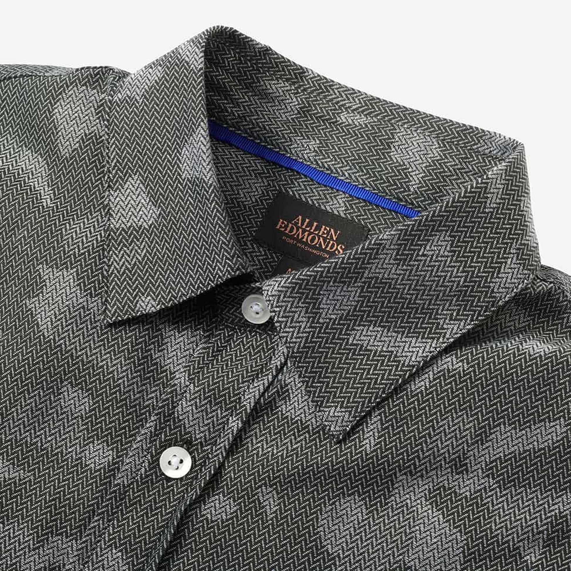 Herringbone Cotton Sport Shirt - Camo
