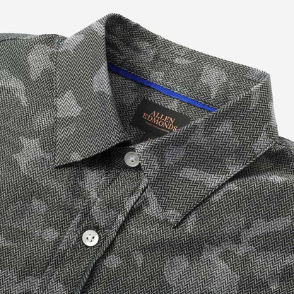 Herringbone Cotton Sport Shirt - Camo