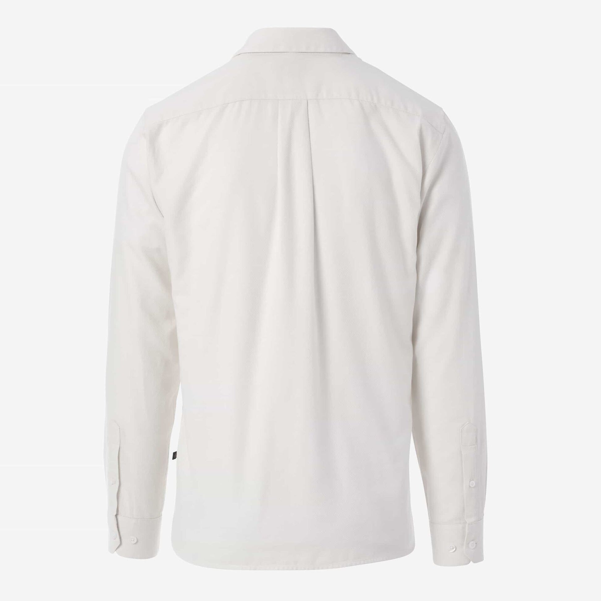 Herringbone Cotton Sport Shirt - Ivory